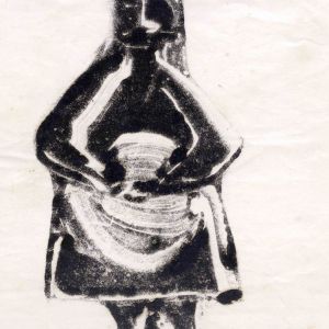 dona amb cistell (1973) monotip
